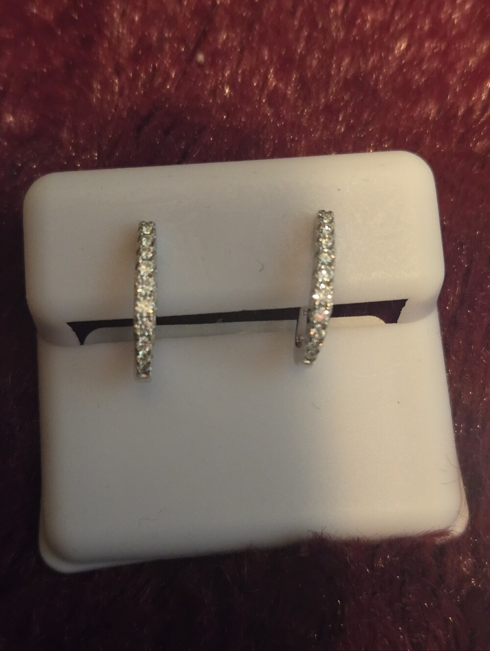 Sterling 925 Silver Moisianitr Huggie Hoop Earrings
